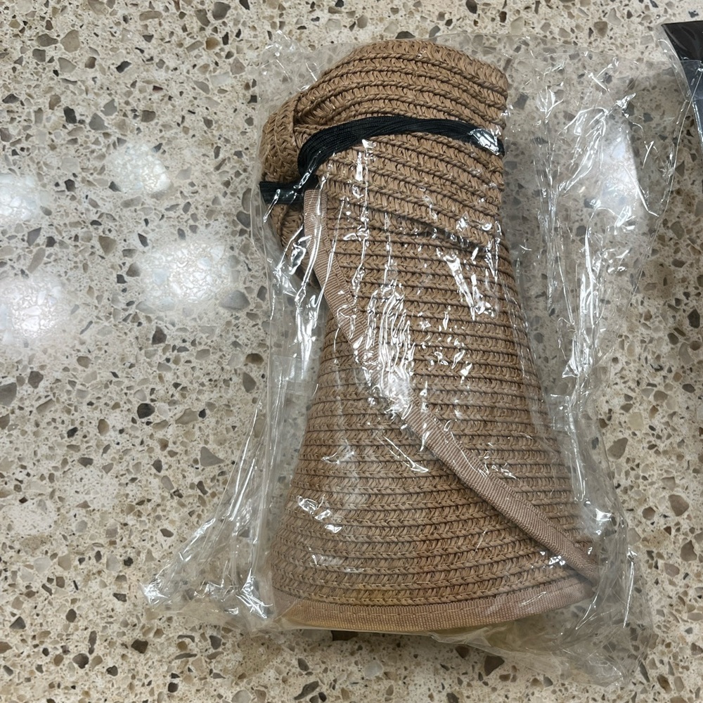 NWT! Sun hat - Laura Geller Tan Woven Hat